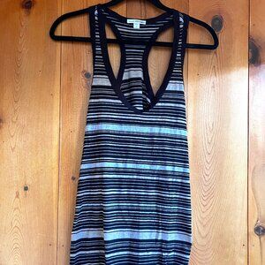 CLOSE OUT SALE:  James Perse Gray/Tan/Black Striped Racerback Tee - Size 2
